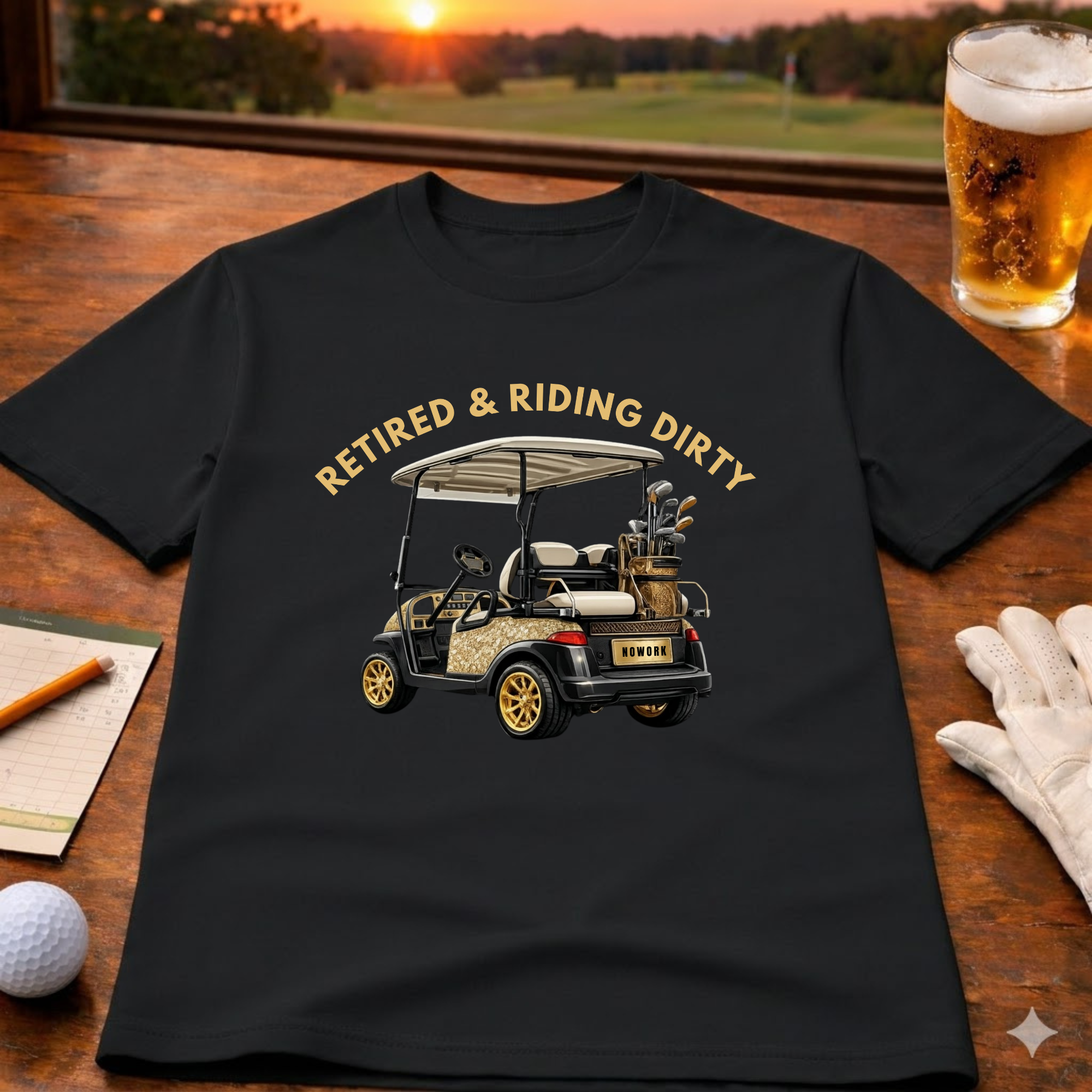 RETIRED & RIDING DIRTY - T-Shirt