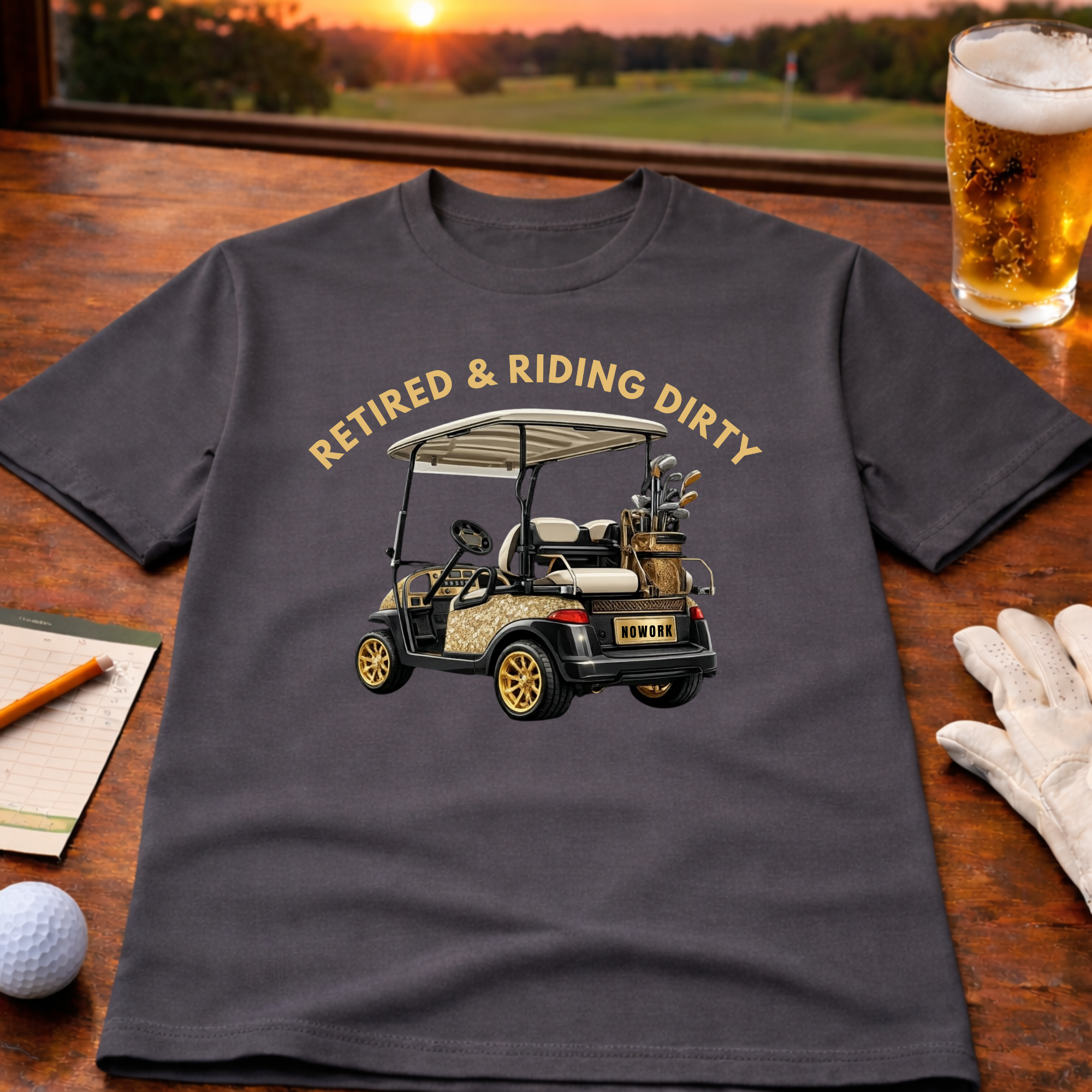 RETIRED & RIDING DIRTY - T-Shirt