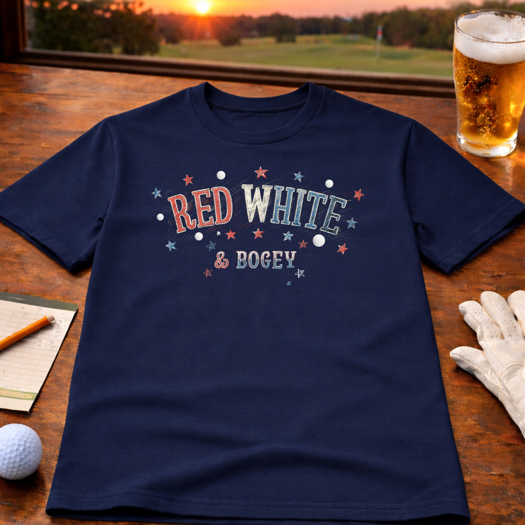 Red White & Bogey – Funny Golf Patriotic T-Shirt