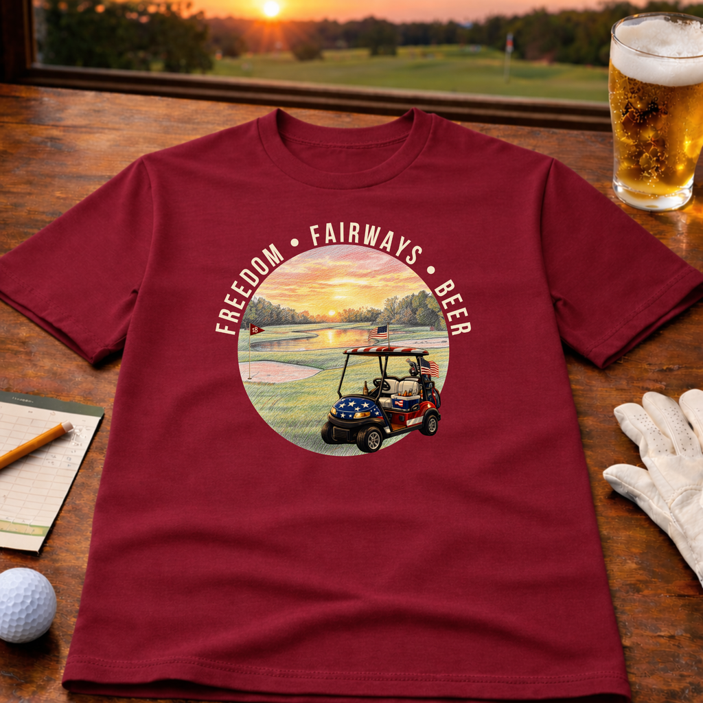 Freedom• Fairways• Beer – Golf Lifestyle T-Shirt