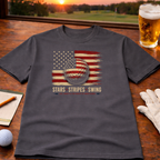 Stars • Stripes • Swing – Patriotic Golf T-Shirt