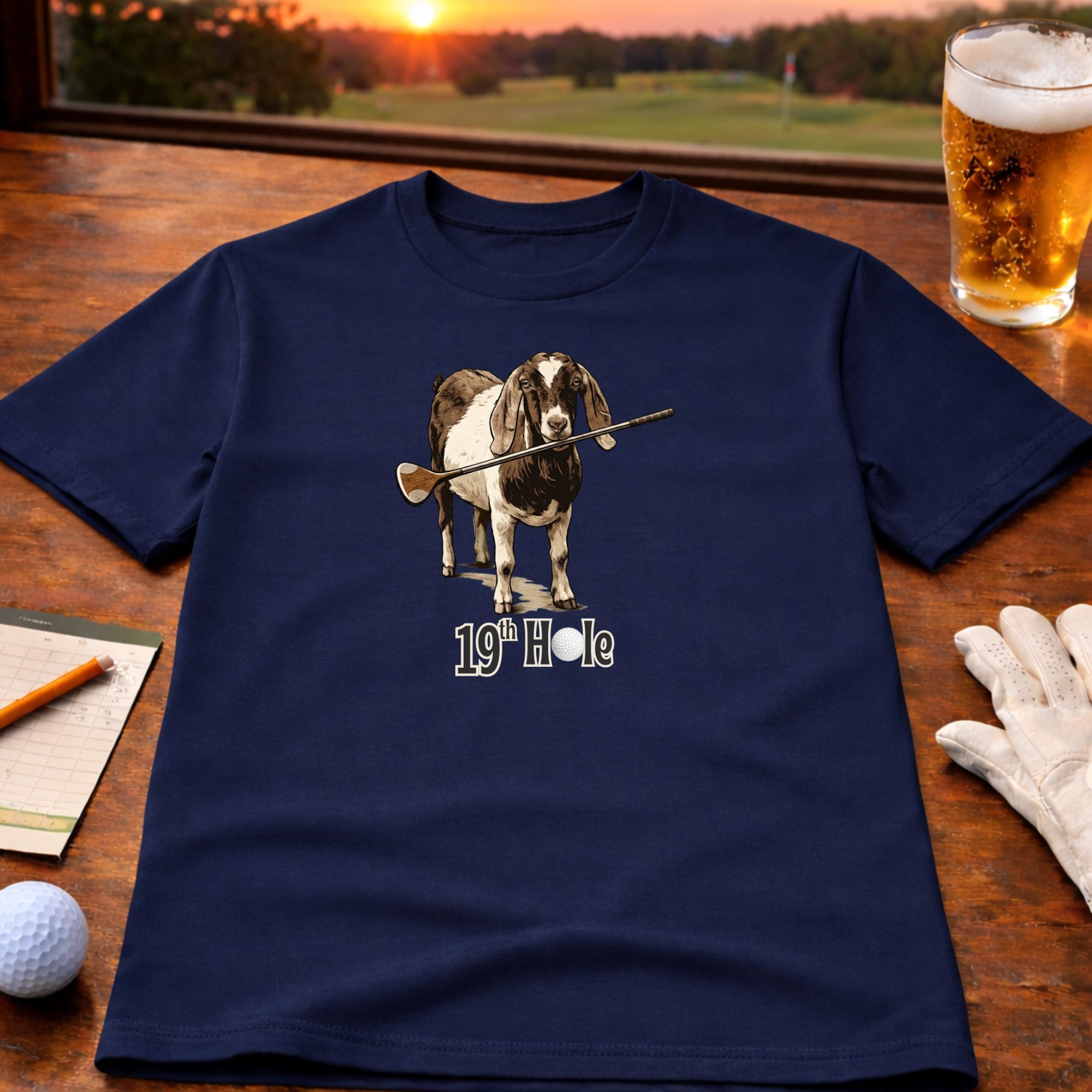 19th Hole Goat Golf T-Shirt