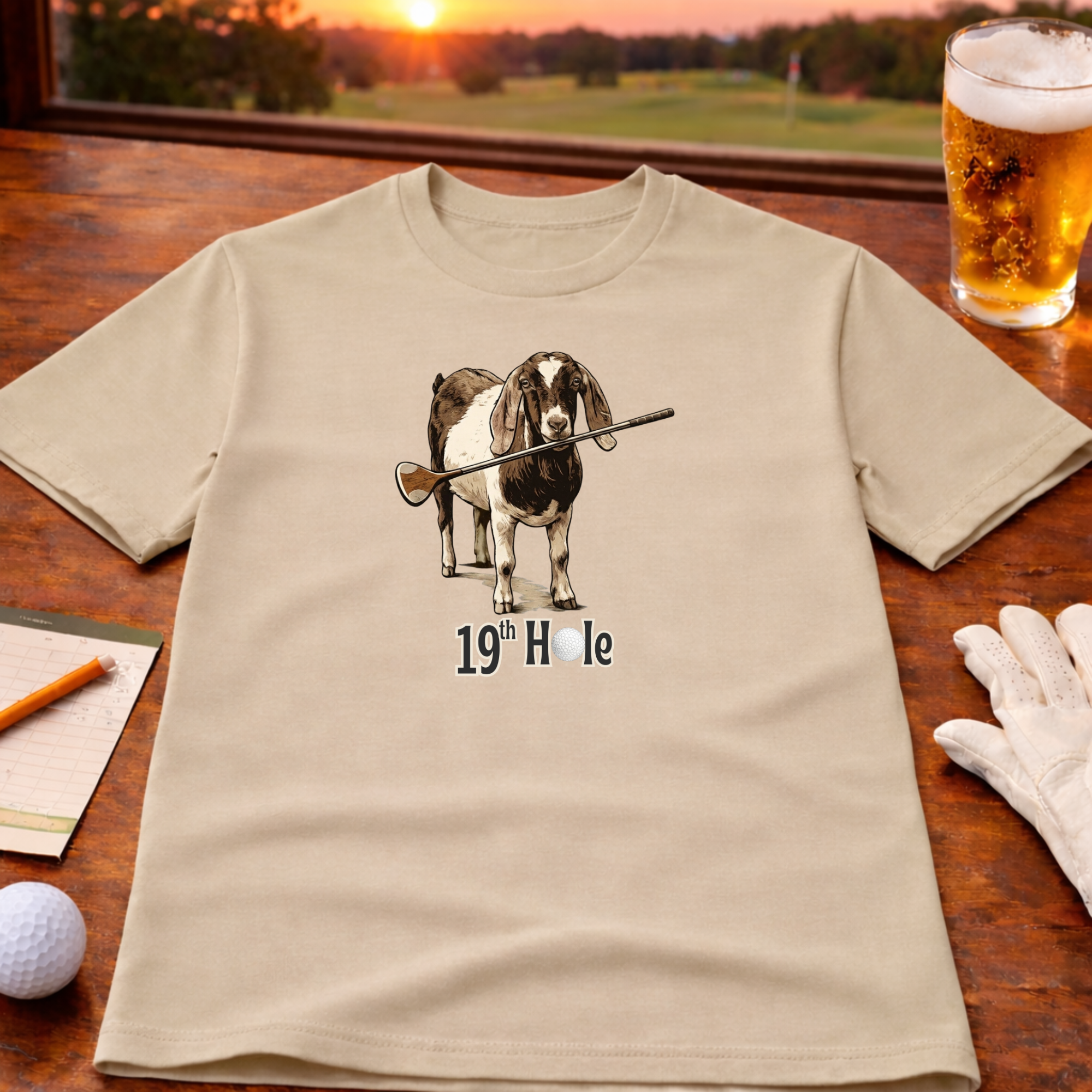 19th Hole Goat Golf T-Shirt