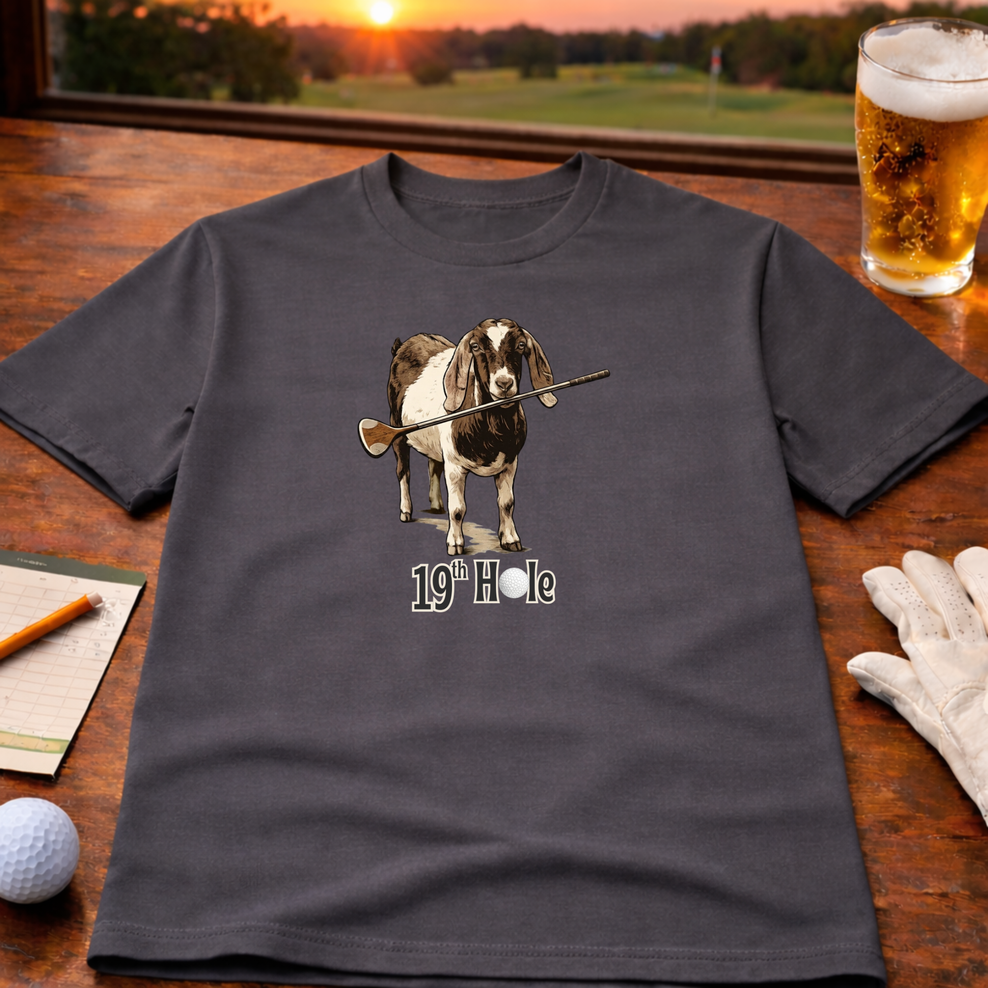 19th Hole Goat Golf T-Shirt