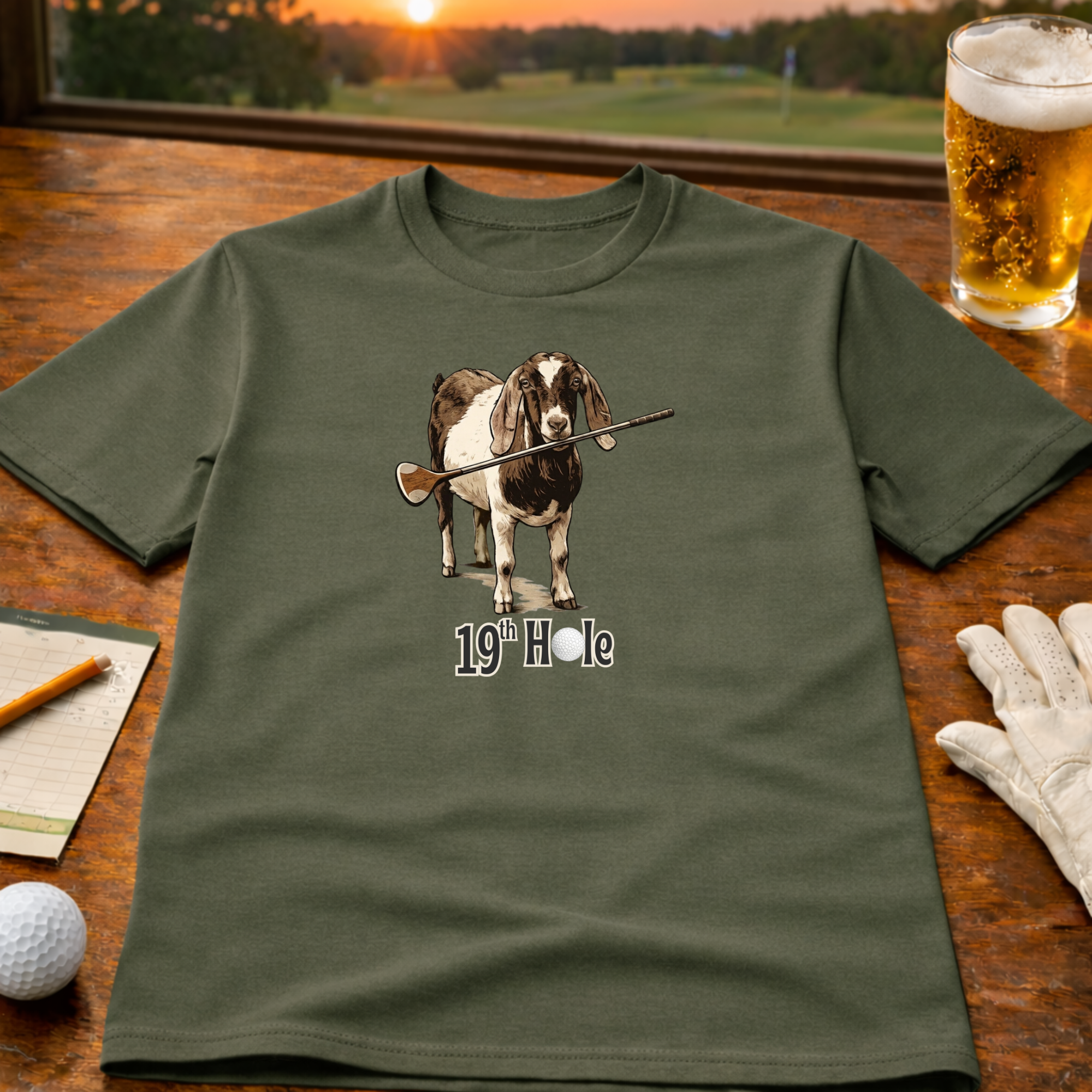 19th Hole Goat Golf T-Shirt