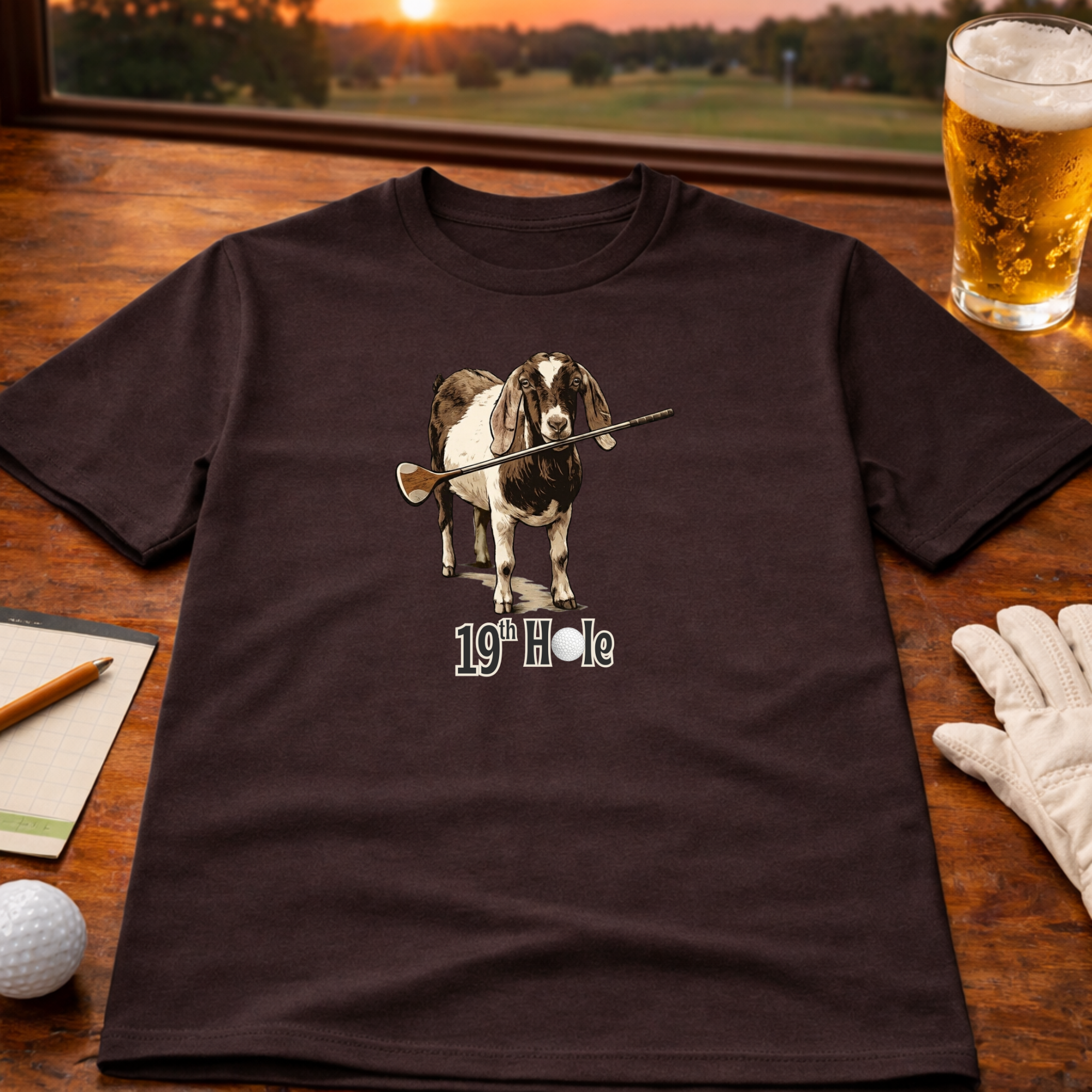 19th Hole Goat Golf T-Shirt