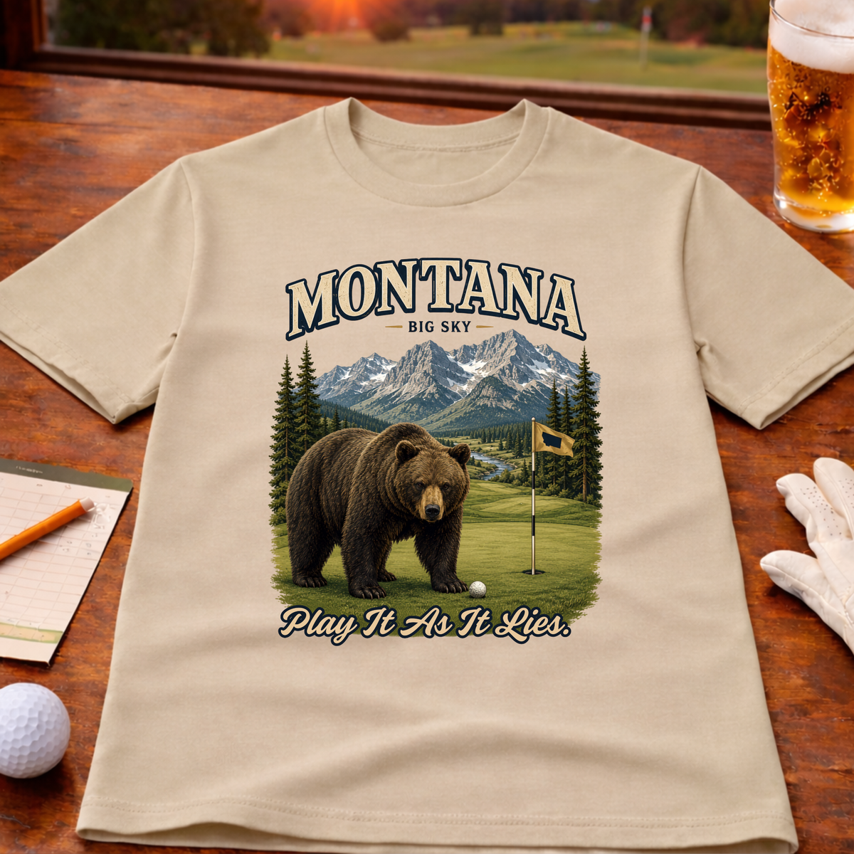 Play It As It Lies - Montana Edition Golf T-Shirt