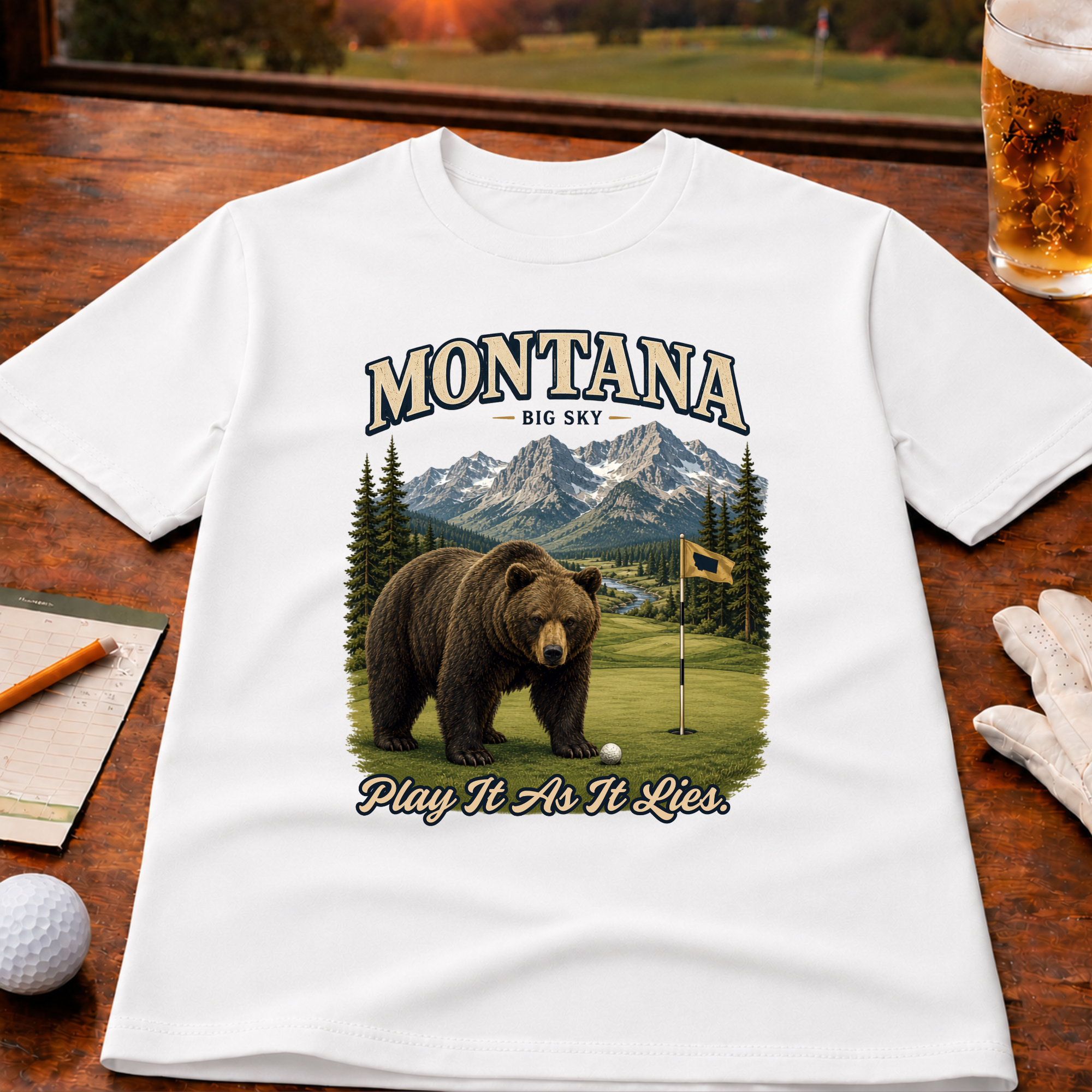 Play It As It Lies - Montana Edition Golf T-Shirt