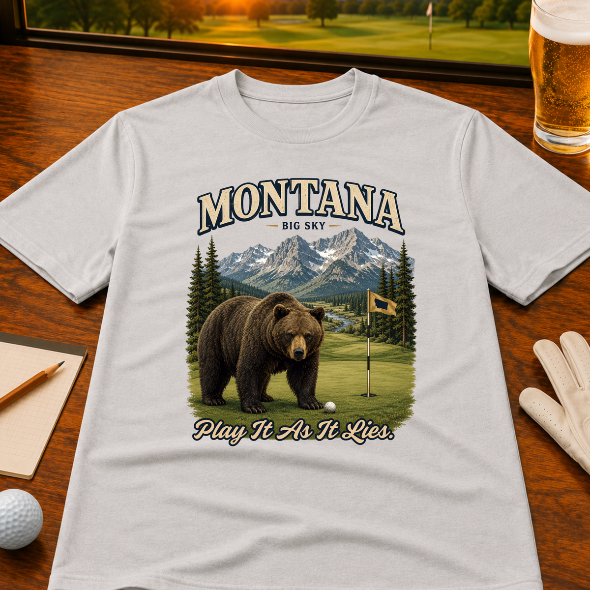Play It As It Lies - Montana Edition Golf T-Shirt
