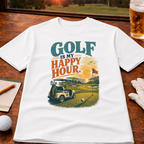 Golf Is My Happy Hour Golf T-Shirt