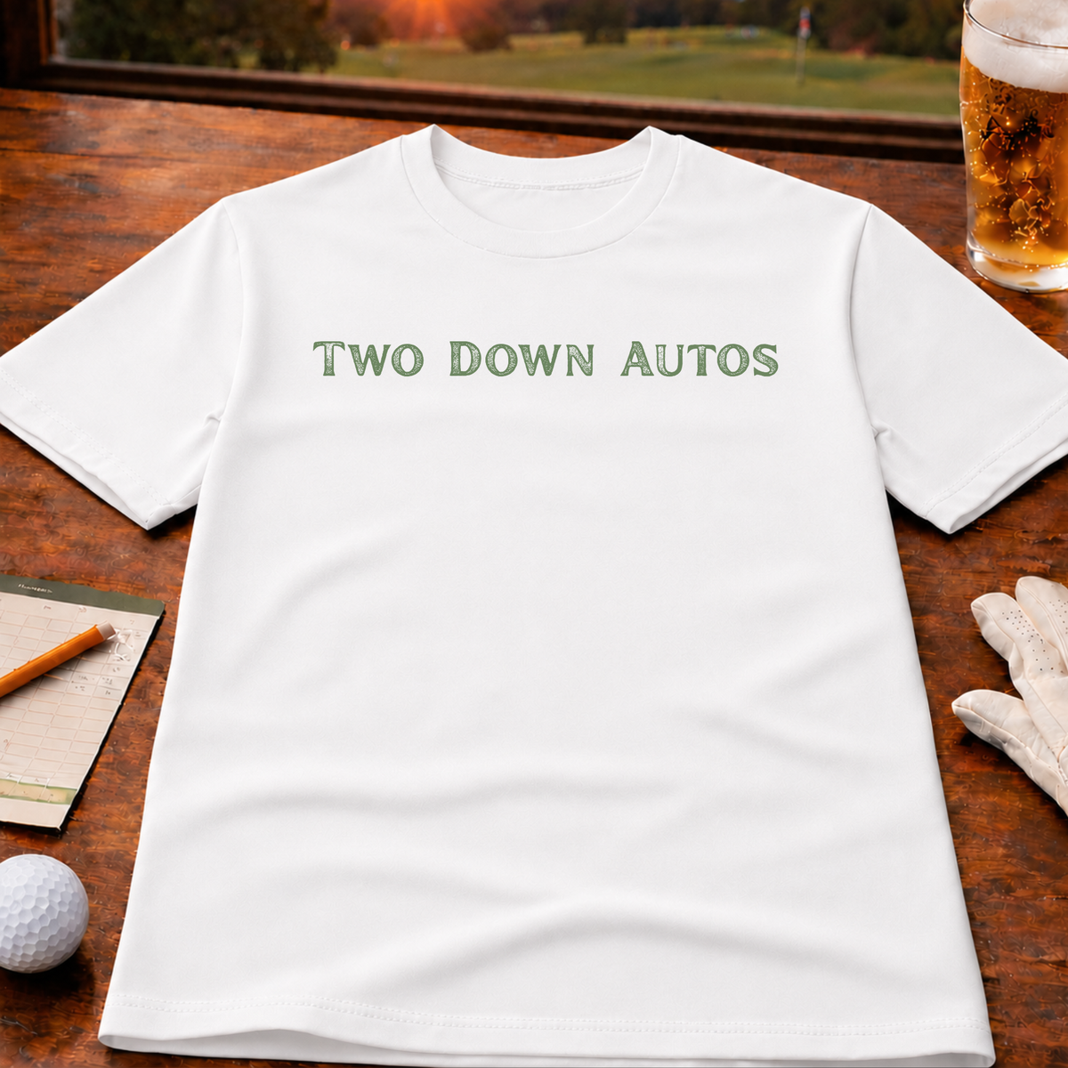 Two Down Autos Golf T-Shirt