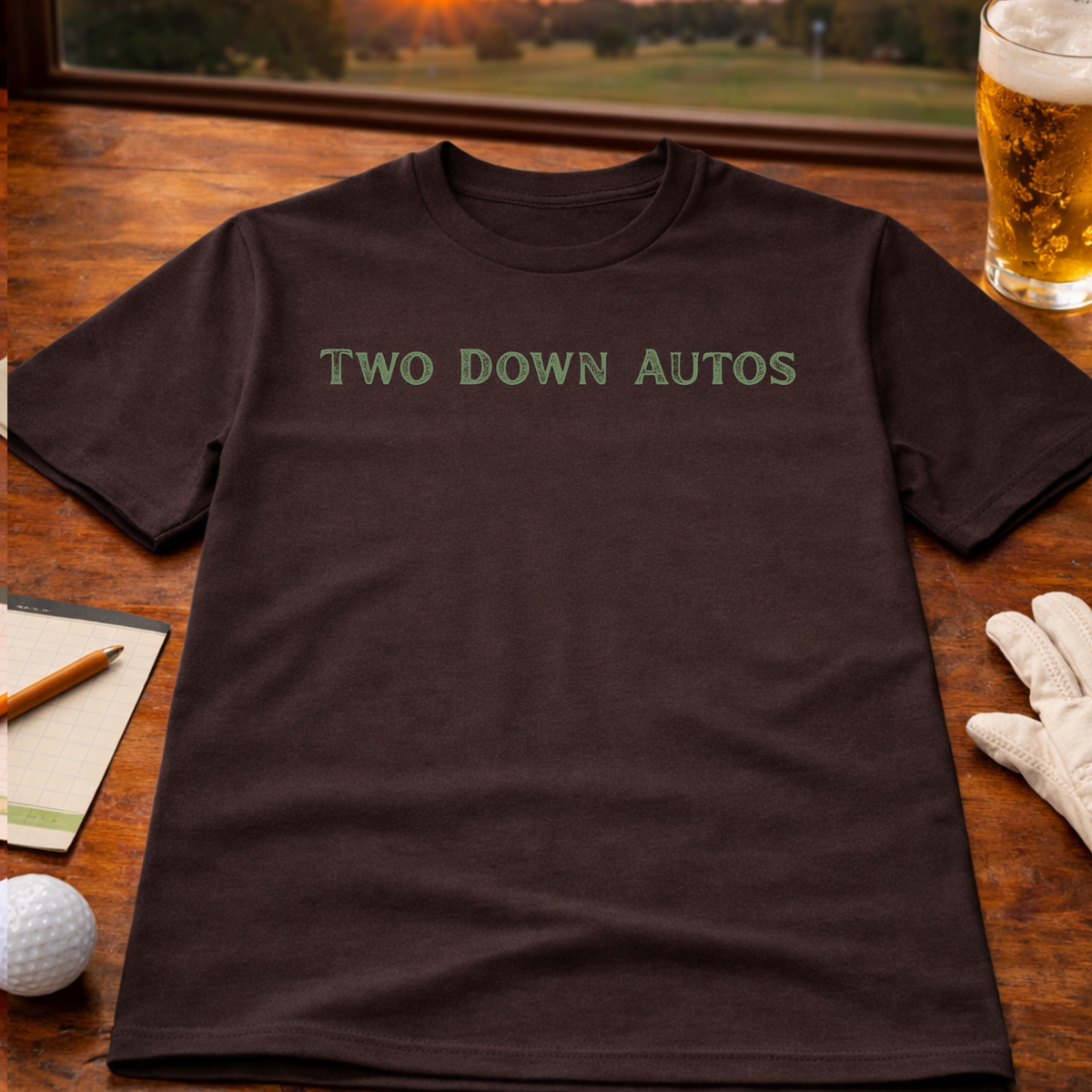 Two Down Autos Golf T-Shirt