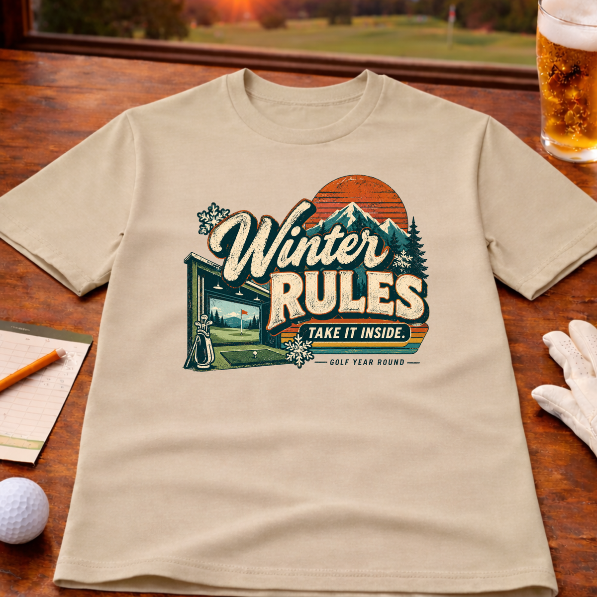 Winter Rules Indoor Golf T-Shirt