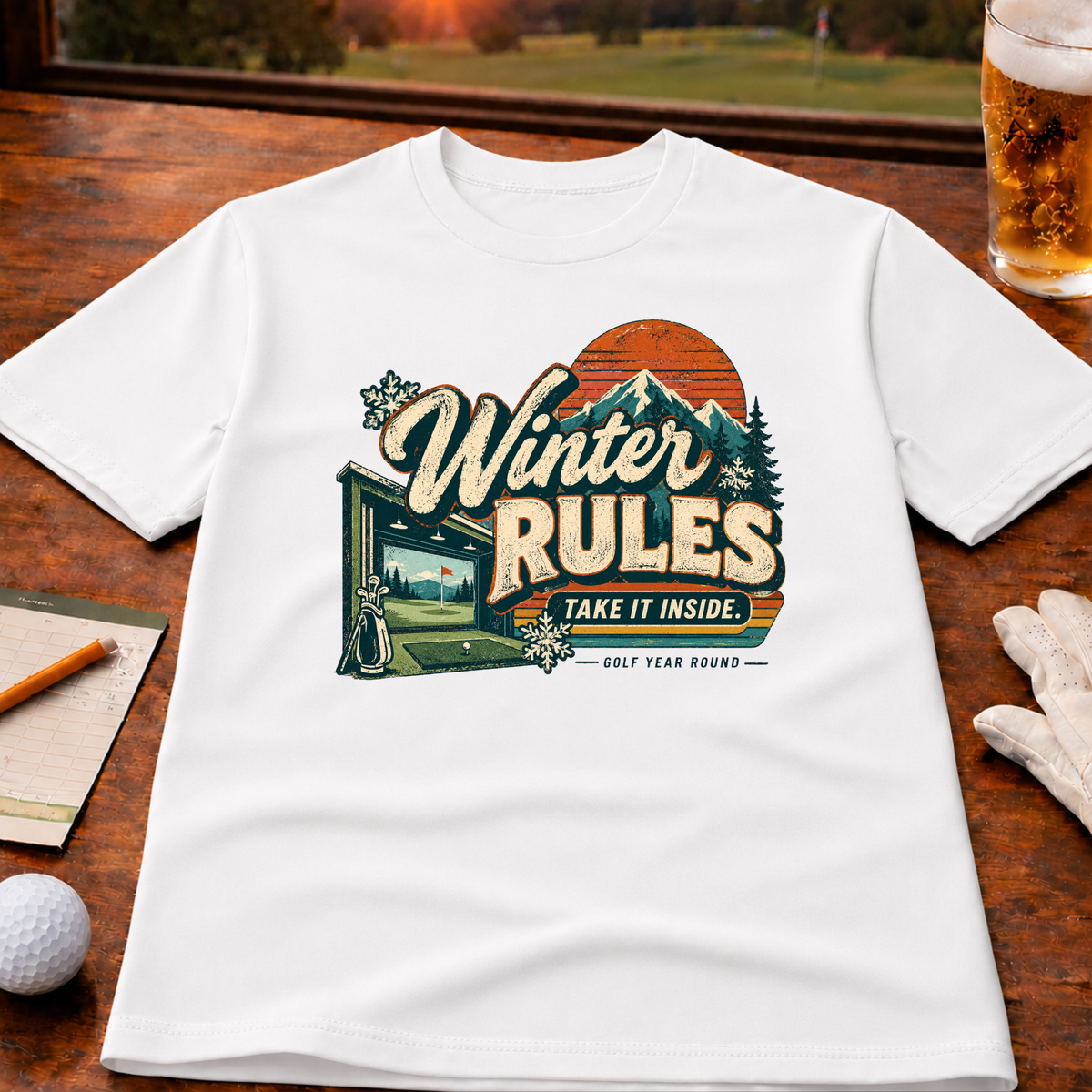 Winter Rules Indoor Golf T-Shirt