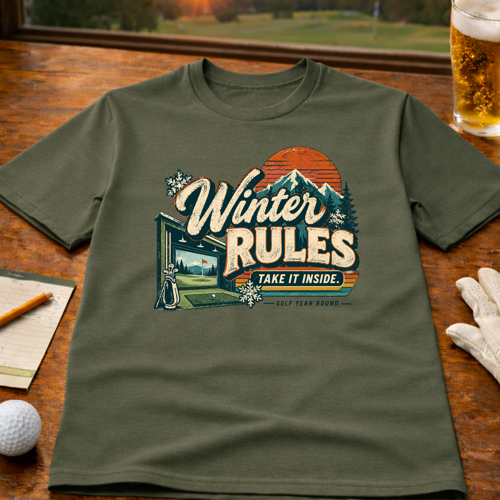 Winter Rules Indoor Golf T-Shirt