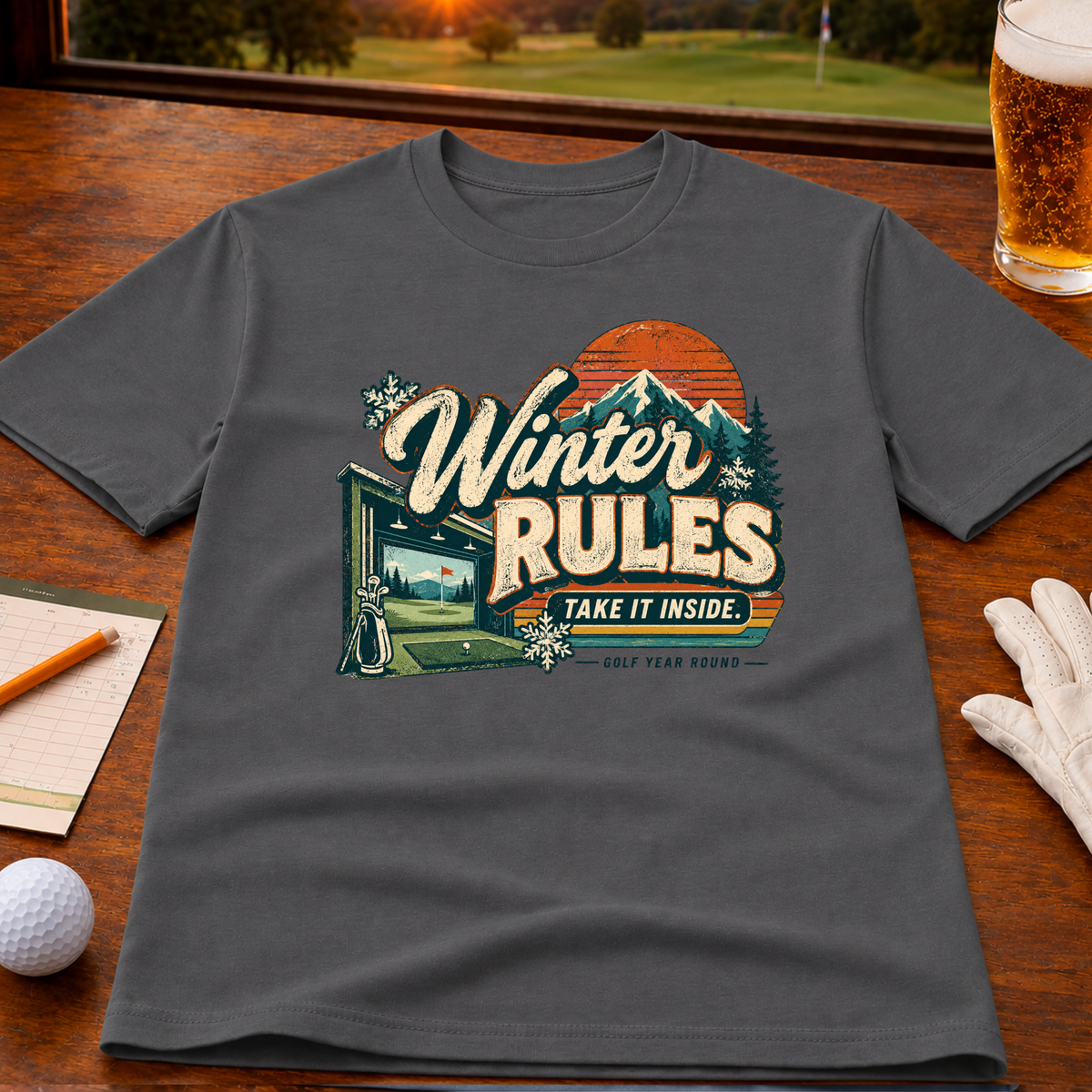 Winter Rules Indoor Golf T-Shirt