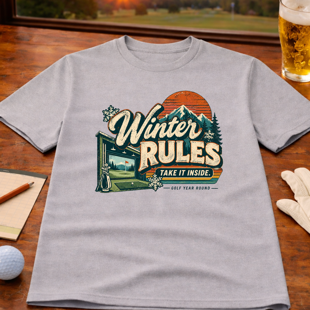 Winter Rules Indoor Golf T-Shirt