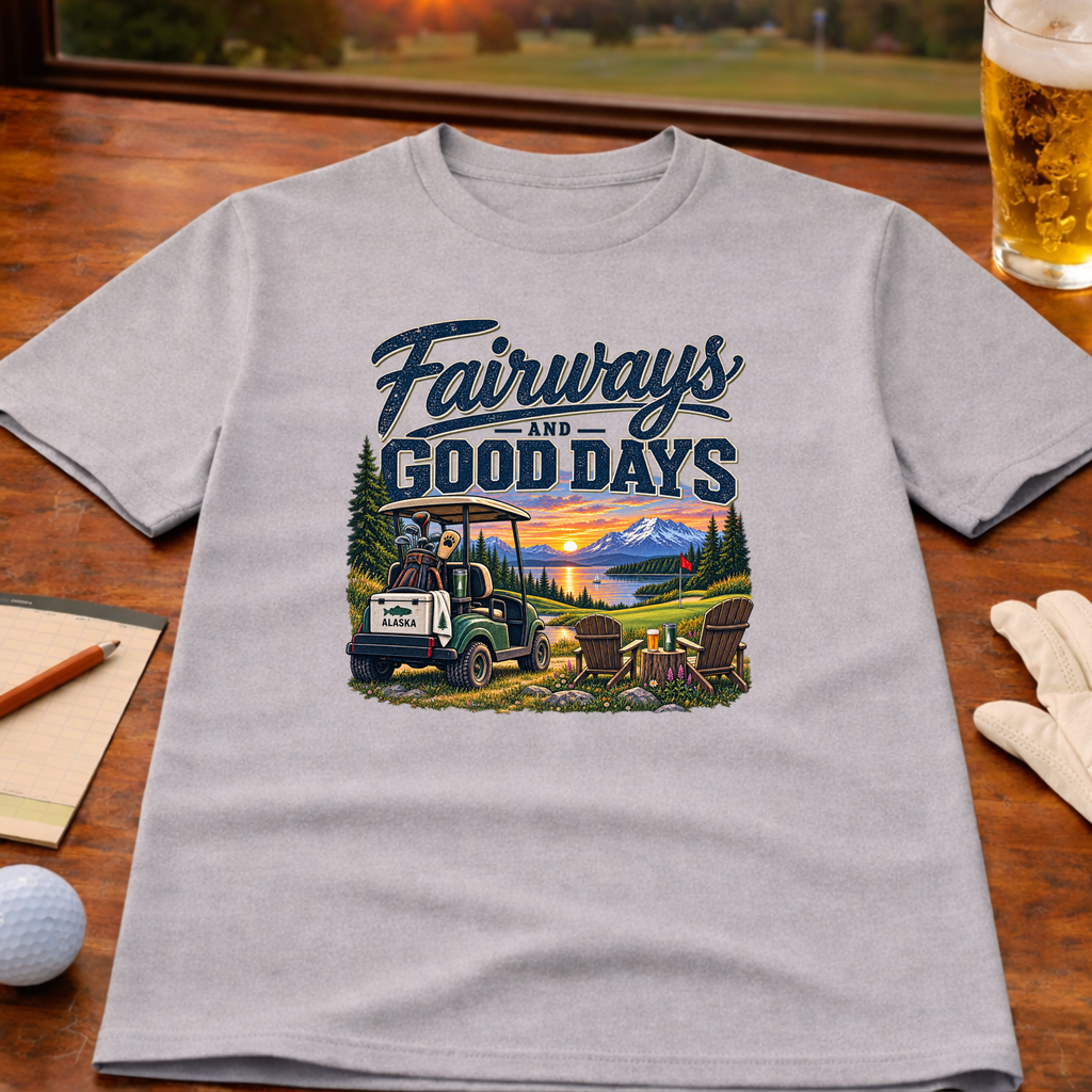 Fairways and Good Days Alaska Golf T-Shirt