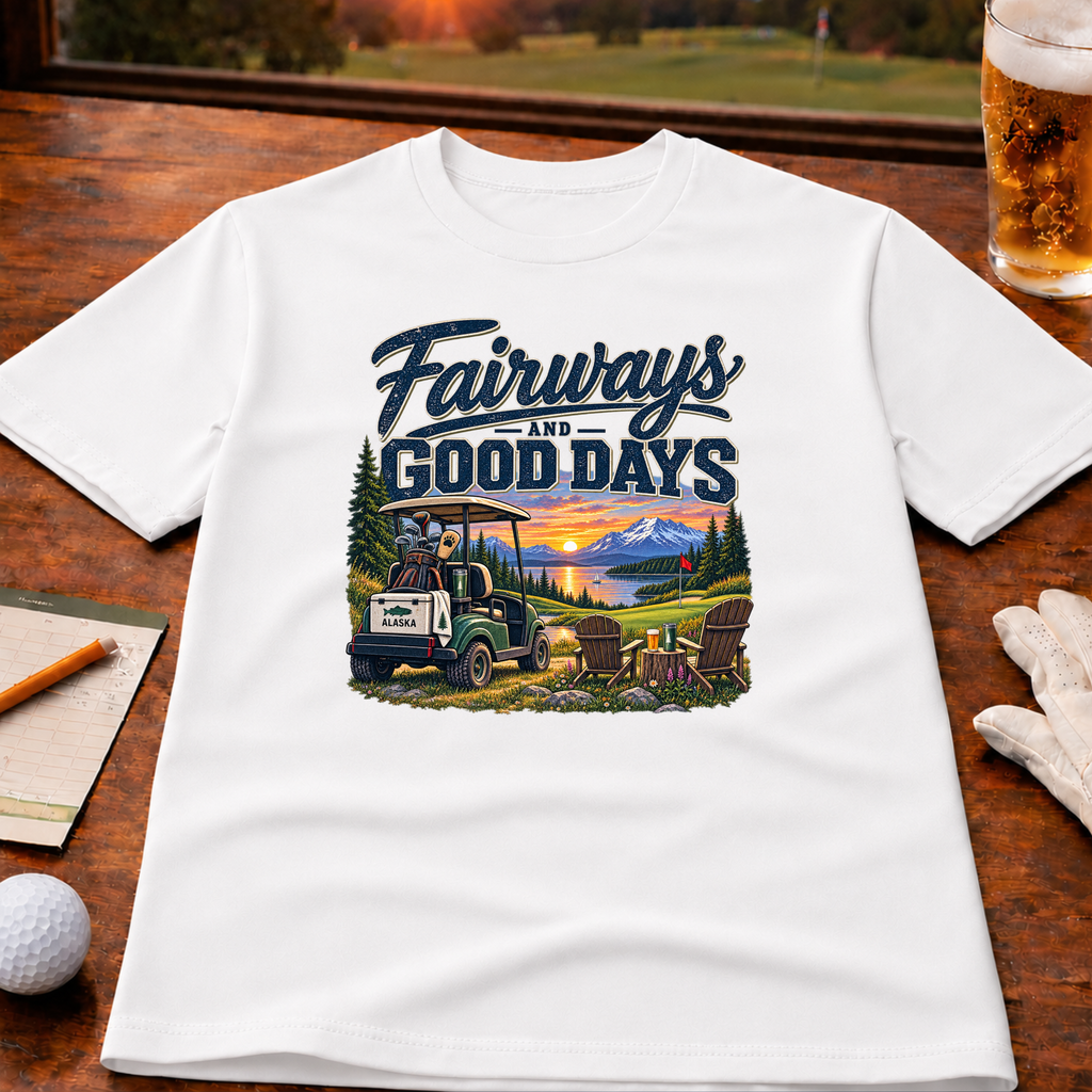 Fairways and Good Days Alaska Golf T-Shirt