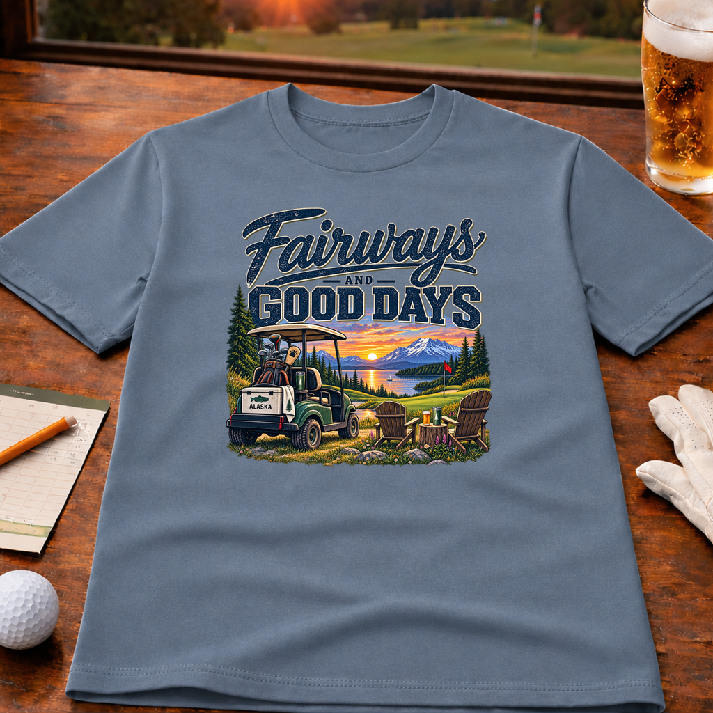 Fairways and Good Days Alaska Golf T-Shirt