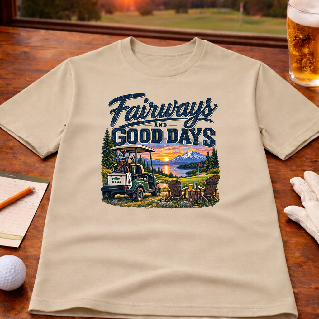 Fairways and Good Days Alaska Golf T-Shirt