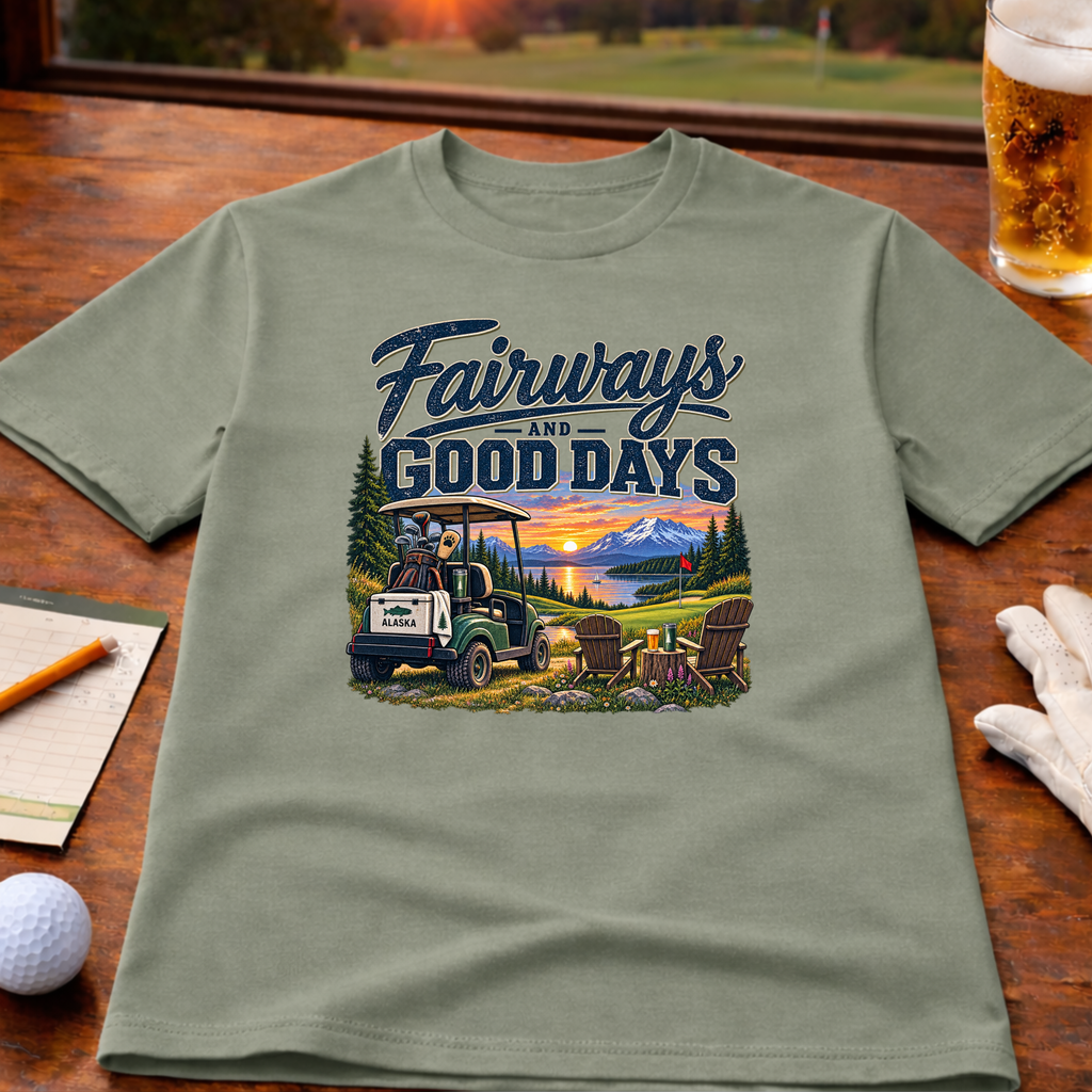 Fairways and Good Days Alaska Golf T-Shirt