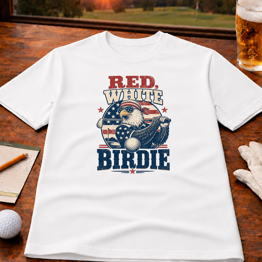 Red White Birdie Golf T-Shirt