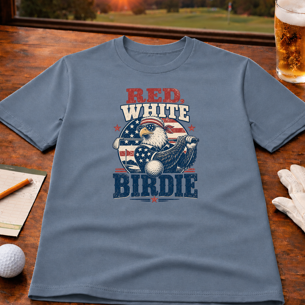 Red White Birdie Golf T-Shirt