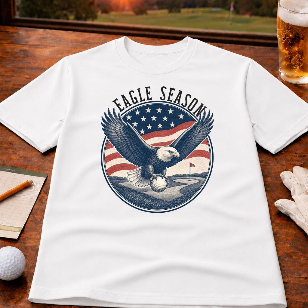 Eagle Season Patriotic Golf T-Shirt