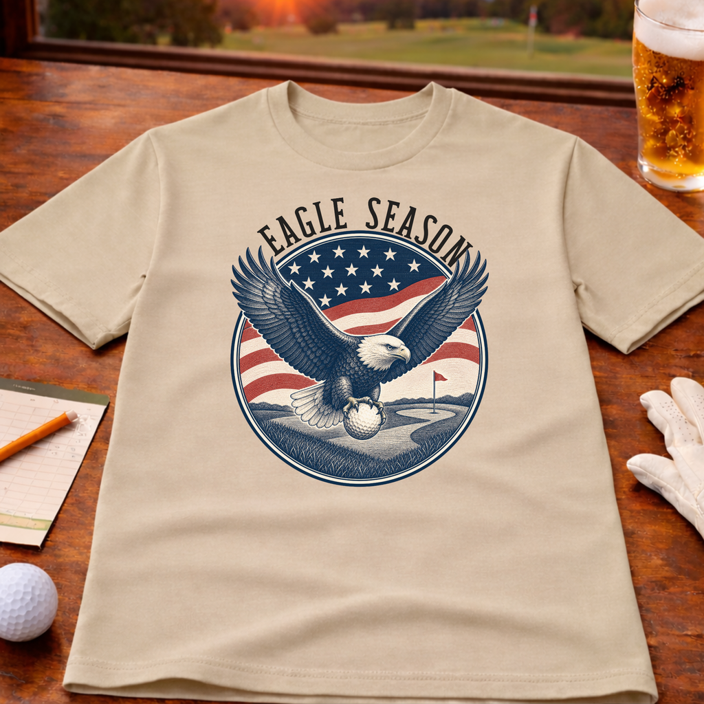 Eagle Season Patriotic Golf T-Shirt