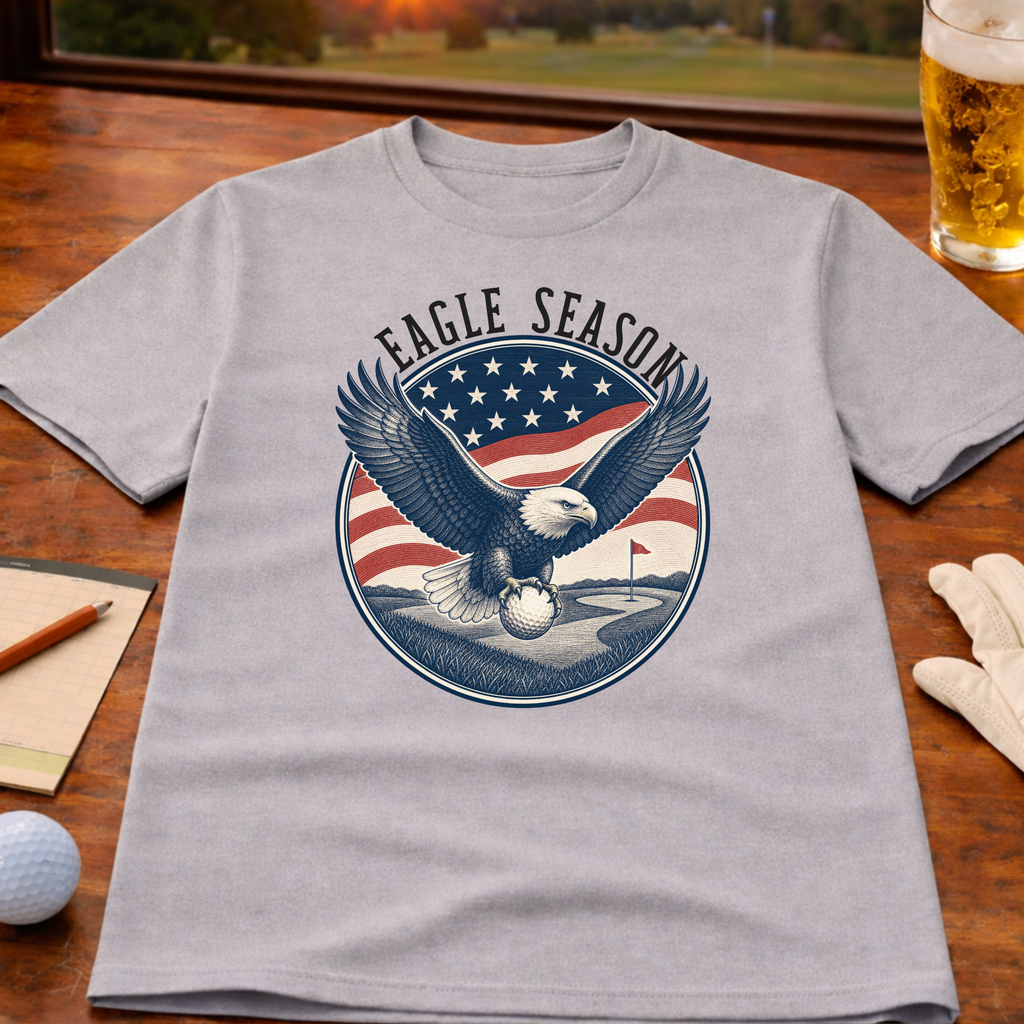 Eagle Season Patriotic Golf T-Shirt