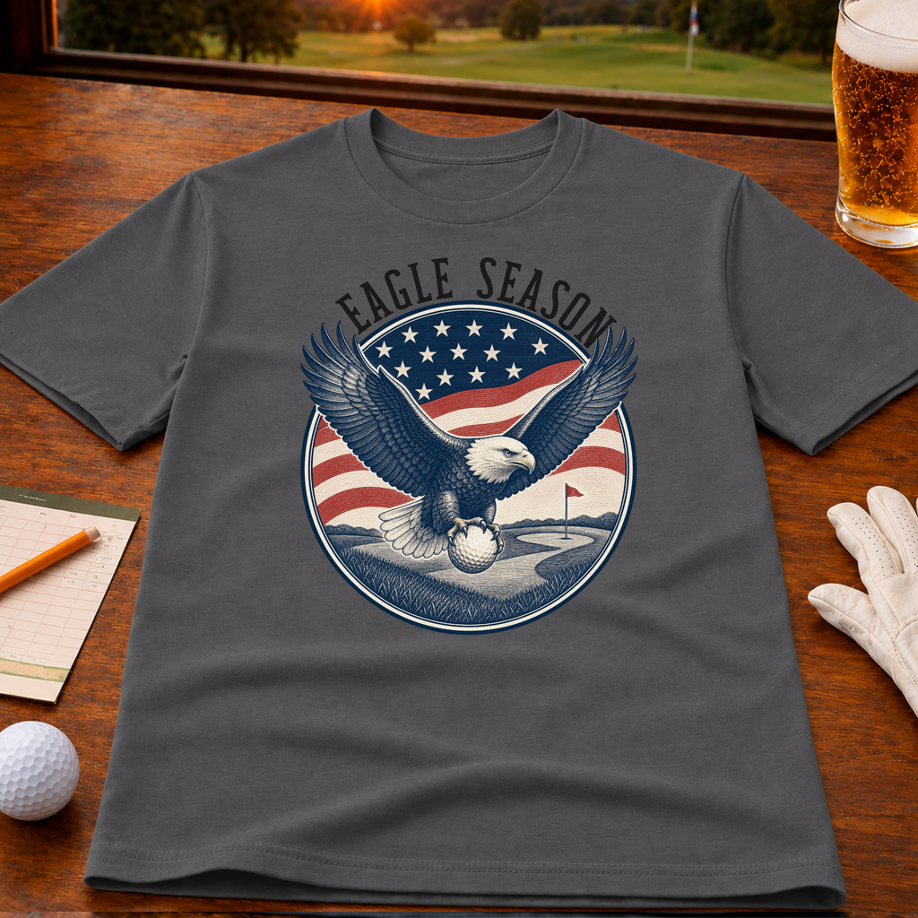Eagle Season Patriotic Golf T-Shirt