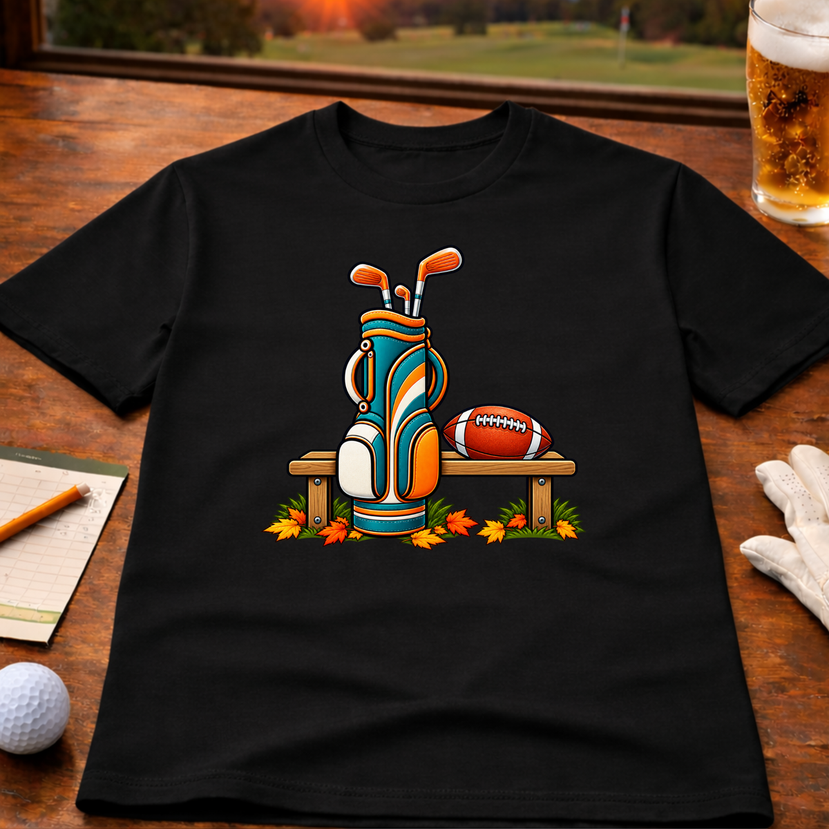 Seasons Change - Aqua & Orange Golf T-Shirt