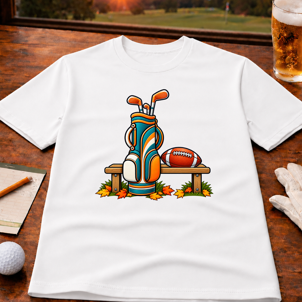 Seasons Change - Aqua & Orange Golf T-Shirt