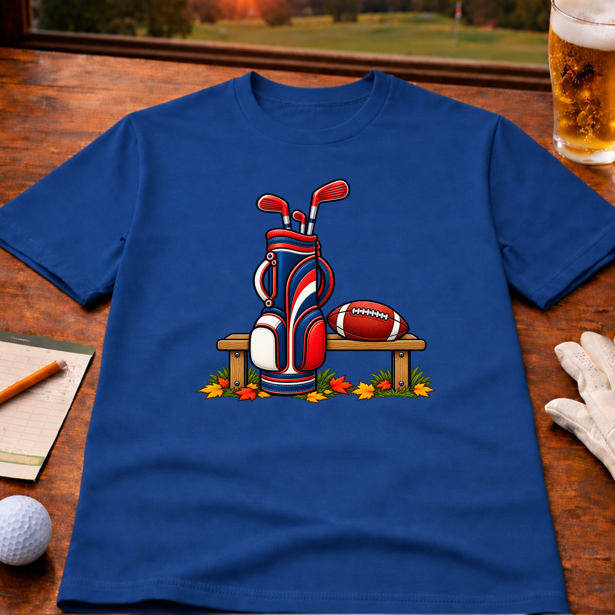 Seasons Change Blue & Red Golf T-Shirt