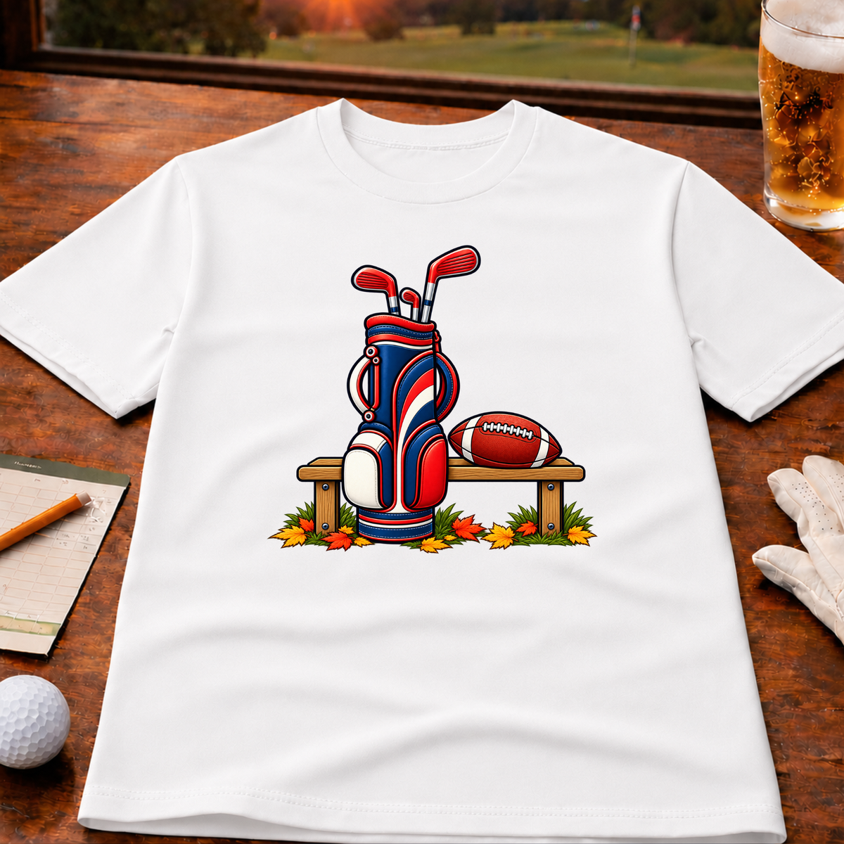 Seasons Change Blue & Red Golf T-Shirt