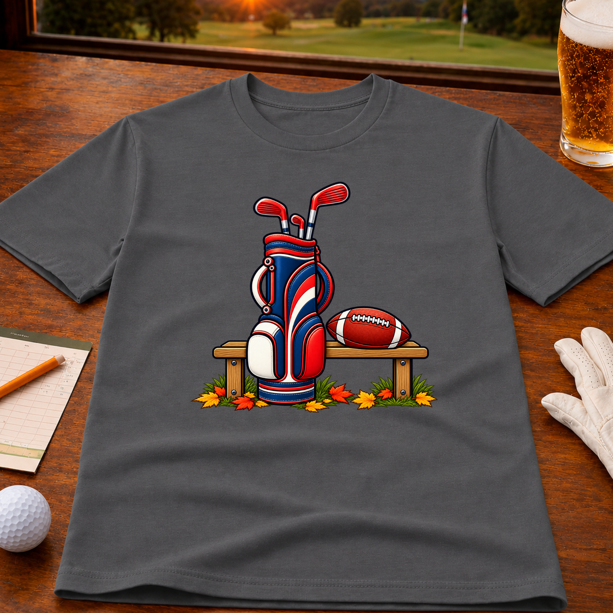 Seasons Change Blue & Red Golf T-Shirt