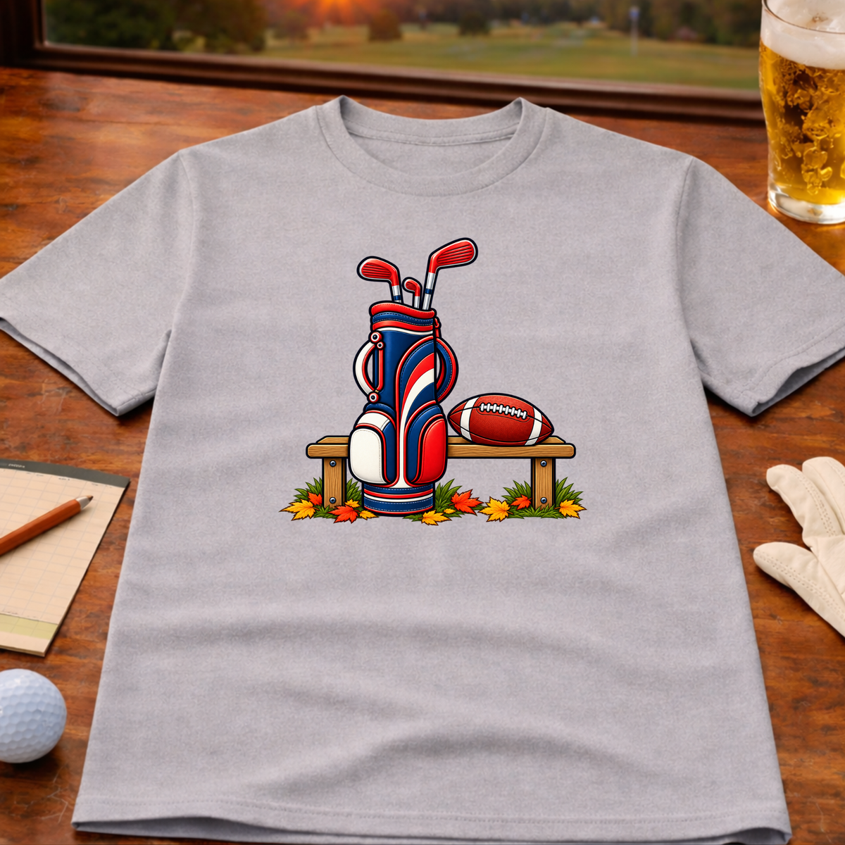 Seasons Change Blue & Red Golf T-Shirt