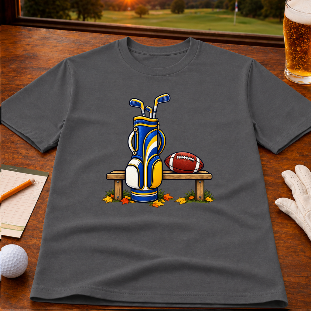 Seasons Change Blue & Gold Golf T-Shirt