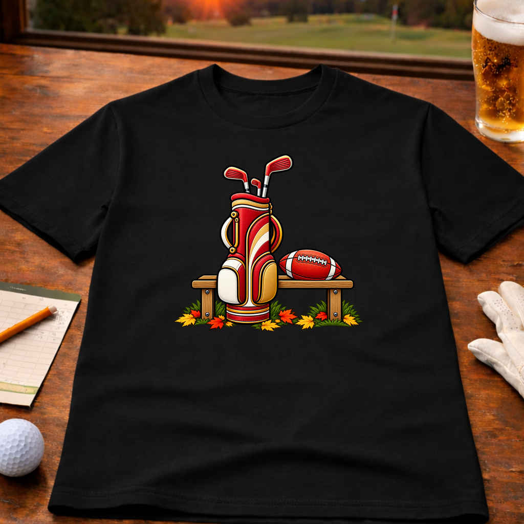 Seasons Change - Red & Gold Golf T-Shirt