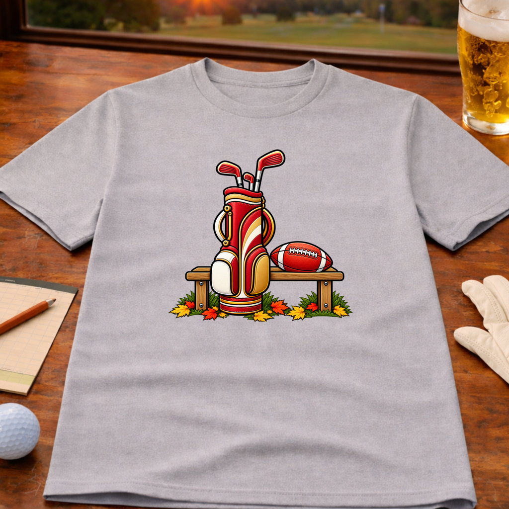 Seasons Change - Red & Gold Golf T-Shirt