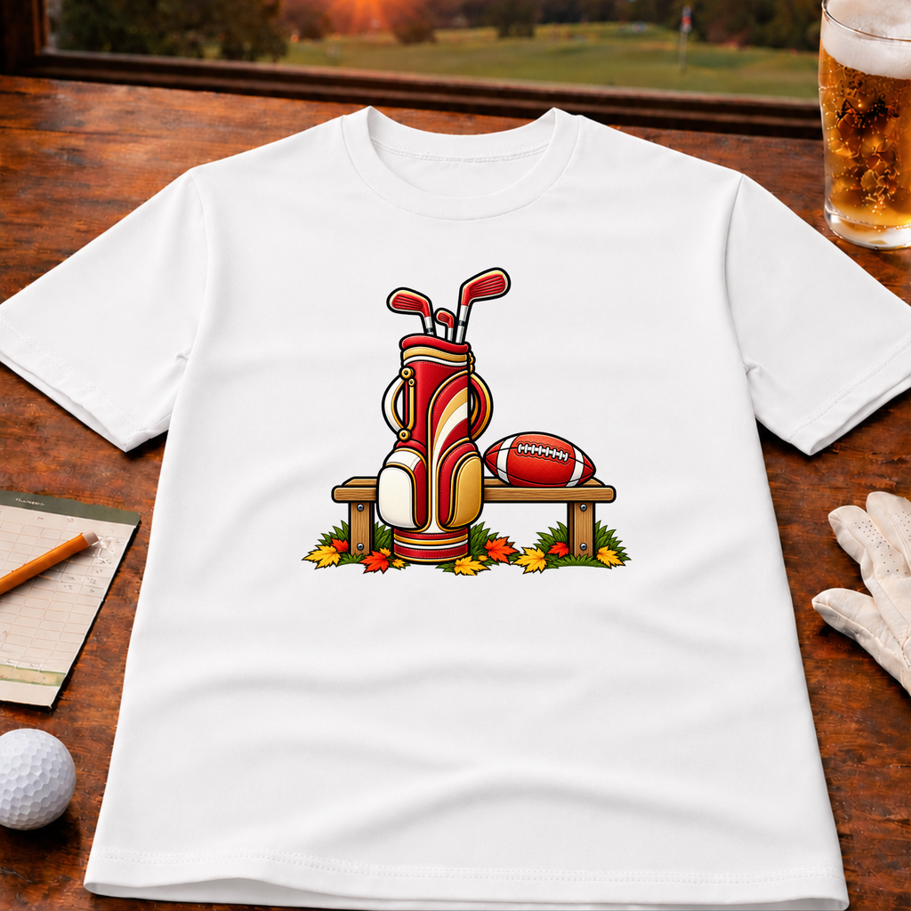 Seasons Change - Red & Gold Golf T-Shirt