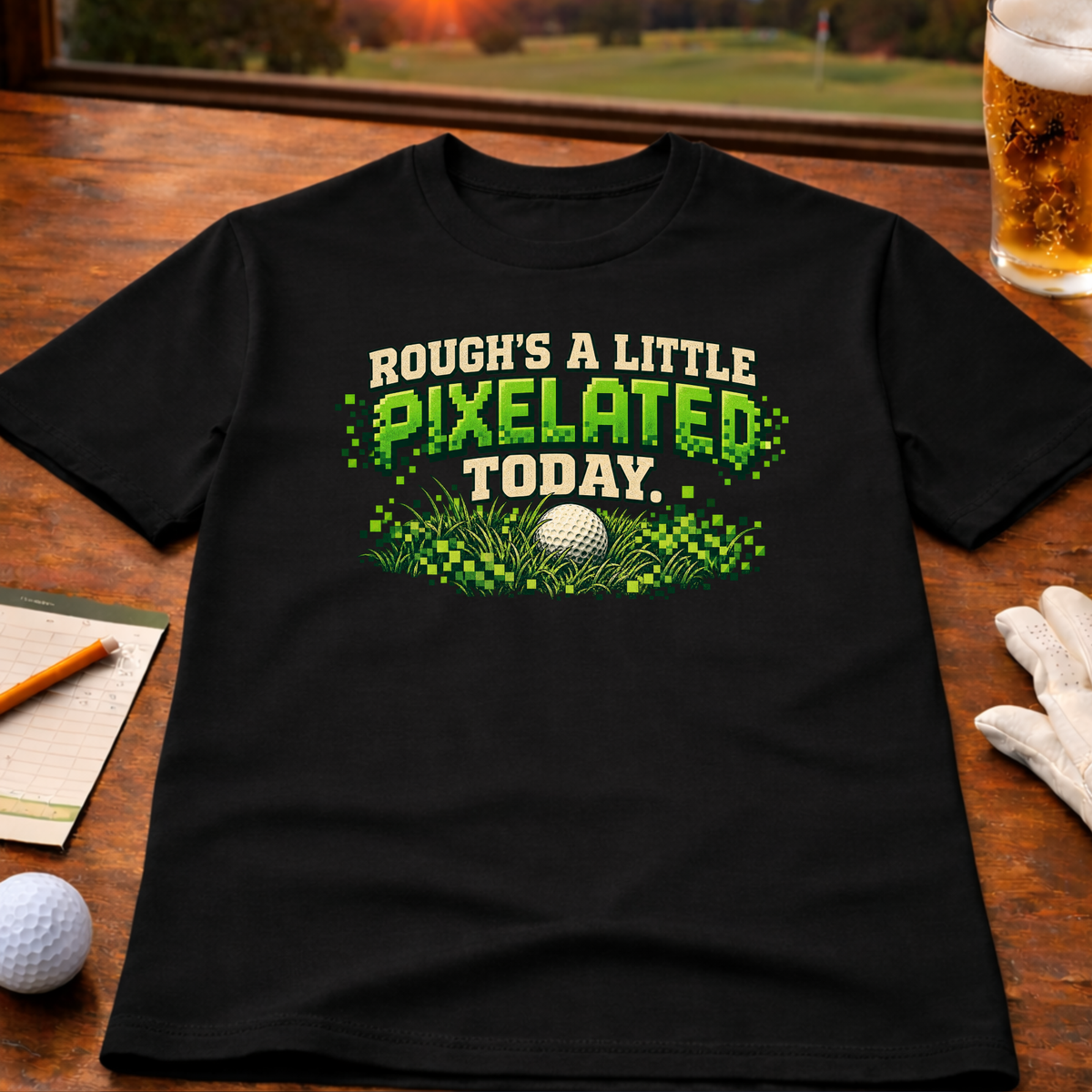 Pixelated Rough Indoor Golf T-Shirt