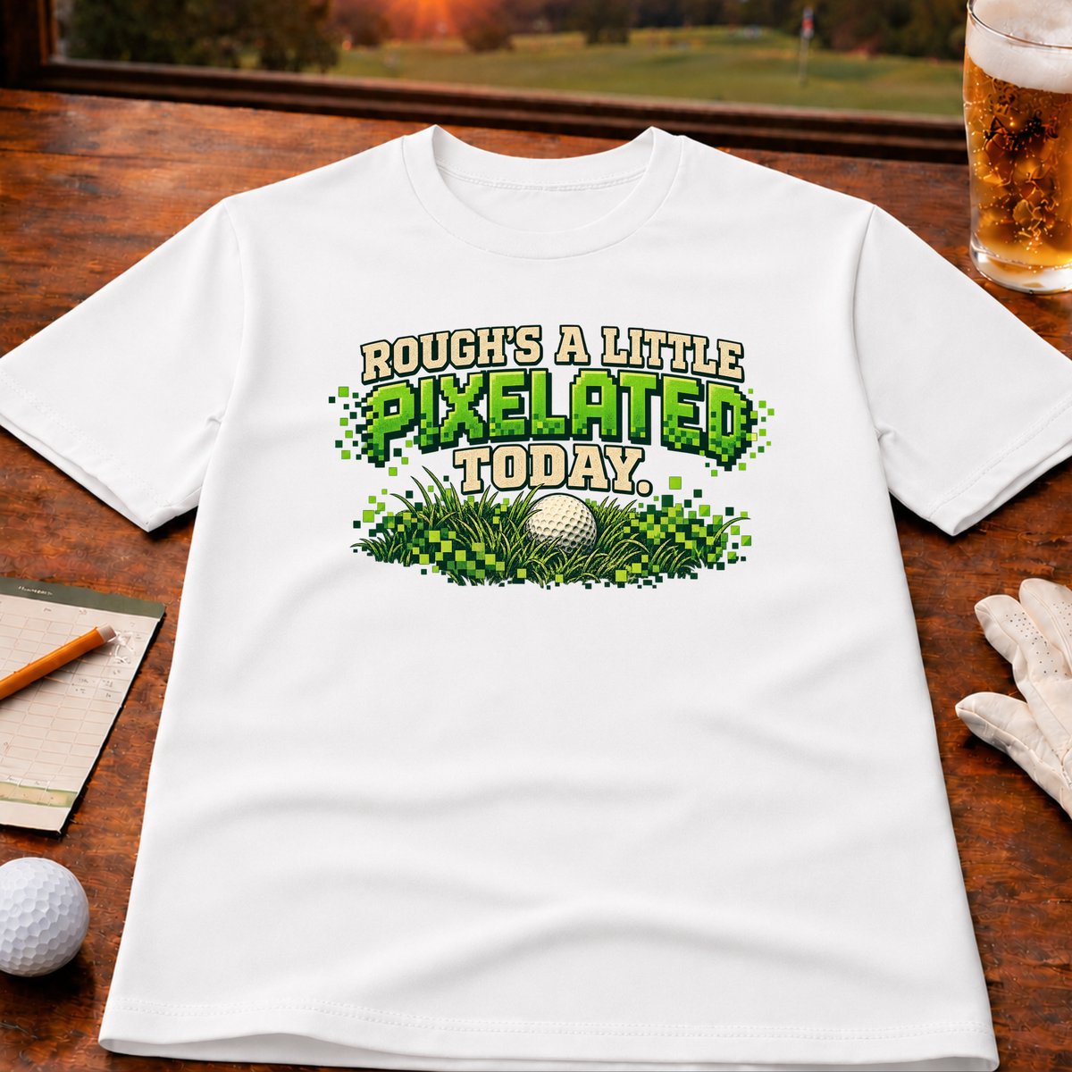 Pixelated Rough Indoor Golf T-Shirt