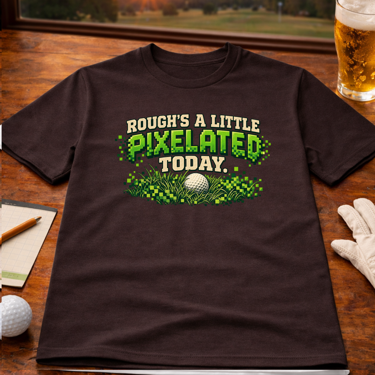 Pixelated Rough Indoor Golf T-Shirt