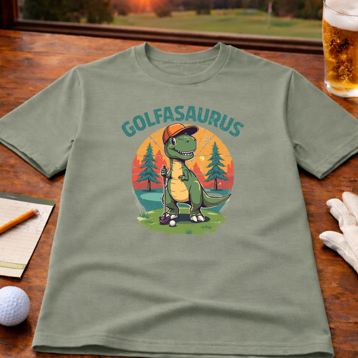 Golfasaurus Golf T-Shirt