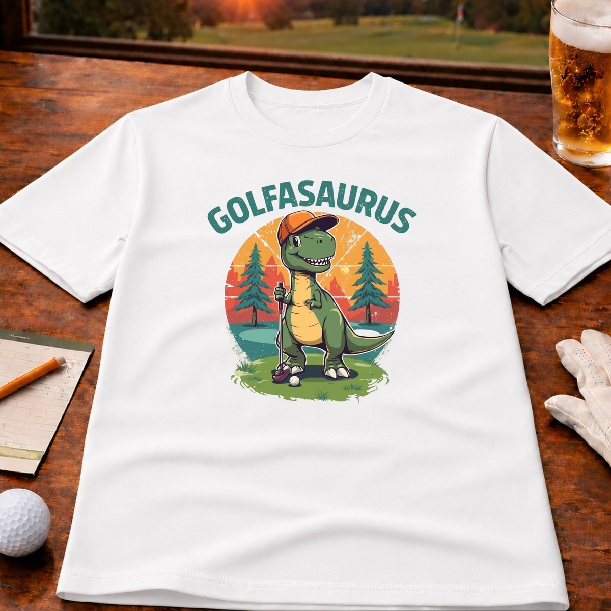 Golfasaurus Golf T-Shirt
